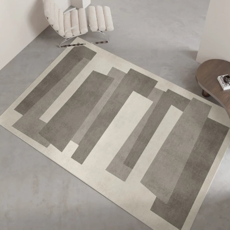 Stylish Geometric Polyester Area Rug for Living Room - Soft & Durable Home Decor for Modern Spaces