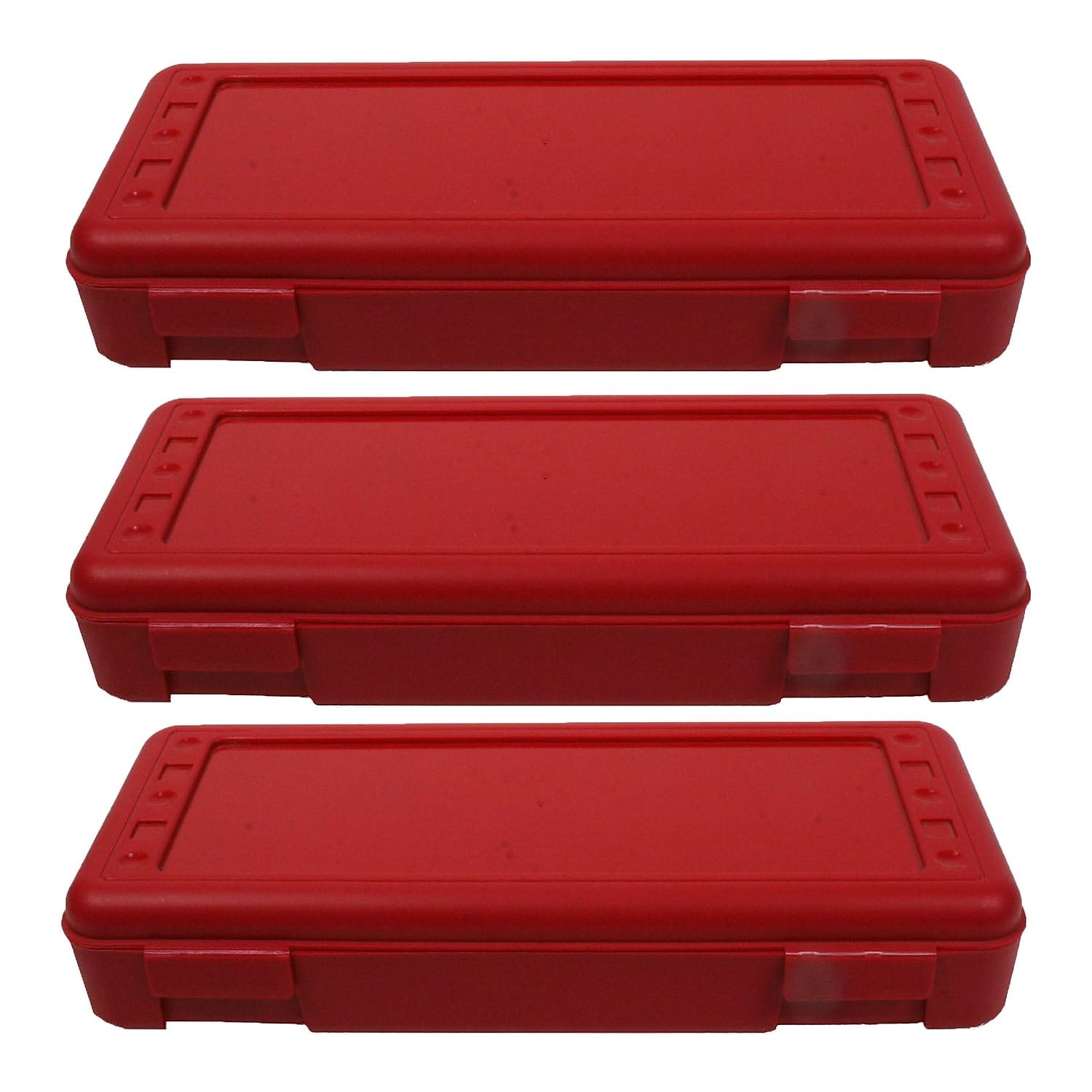 Romanoff 12-Inch Wooden Ruler Box Set - 3 Pack, Red Color - Perfect for School, Office & Craft Projects - Measuring Tool for Students, Teachers & Artists