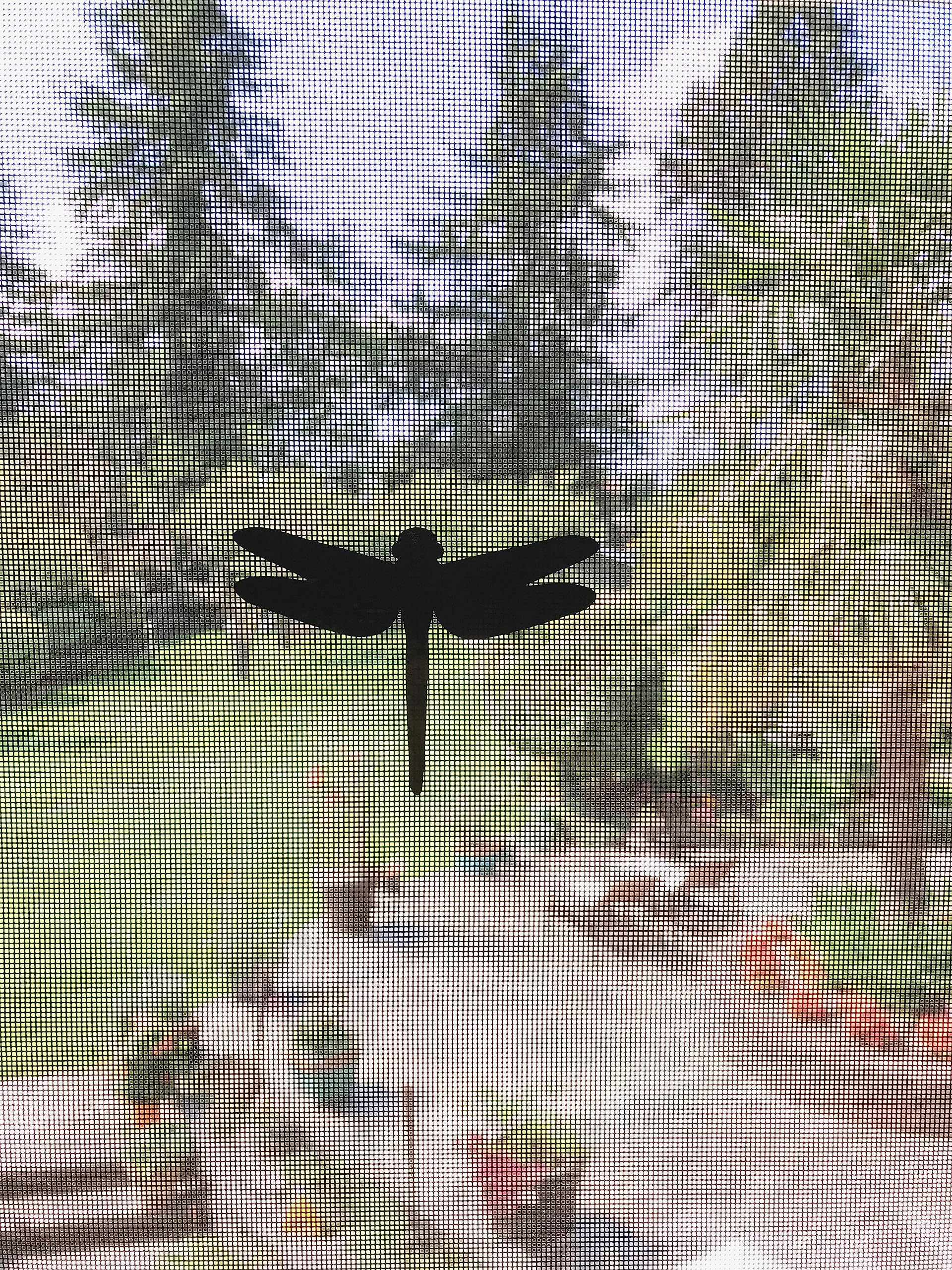 Retractable Screen Door Decals - 5-Pack Child & Pet Safety Stickers - Bird & Dog Alert Window Decals for Home Protection - Dragonfly Design (Black) - Perfect for Sliding Doors, Windows & Screen Doors