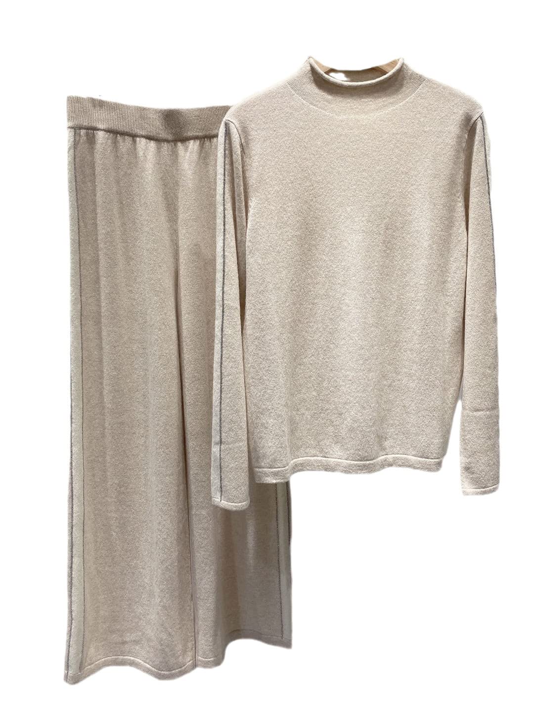 Luxury Women's Cashmere Sweater & Trousers 2-Piece Set - Soft Winter Outfit for Office & Holiday Parties | Elegant Workwear & Formal Occasions