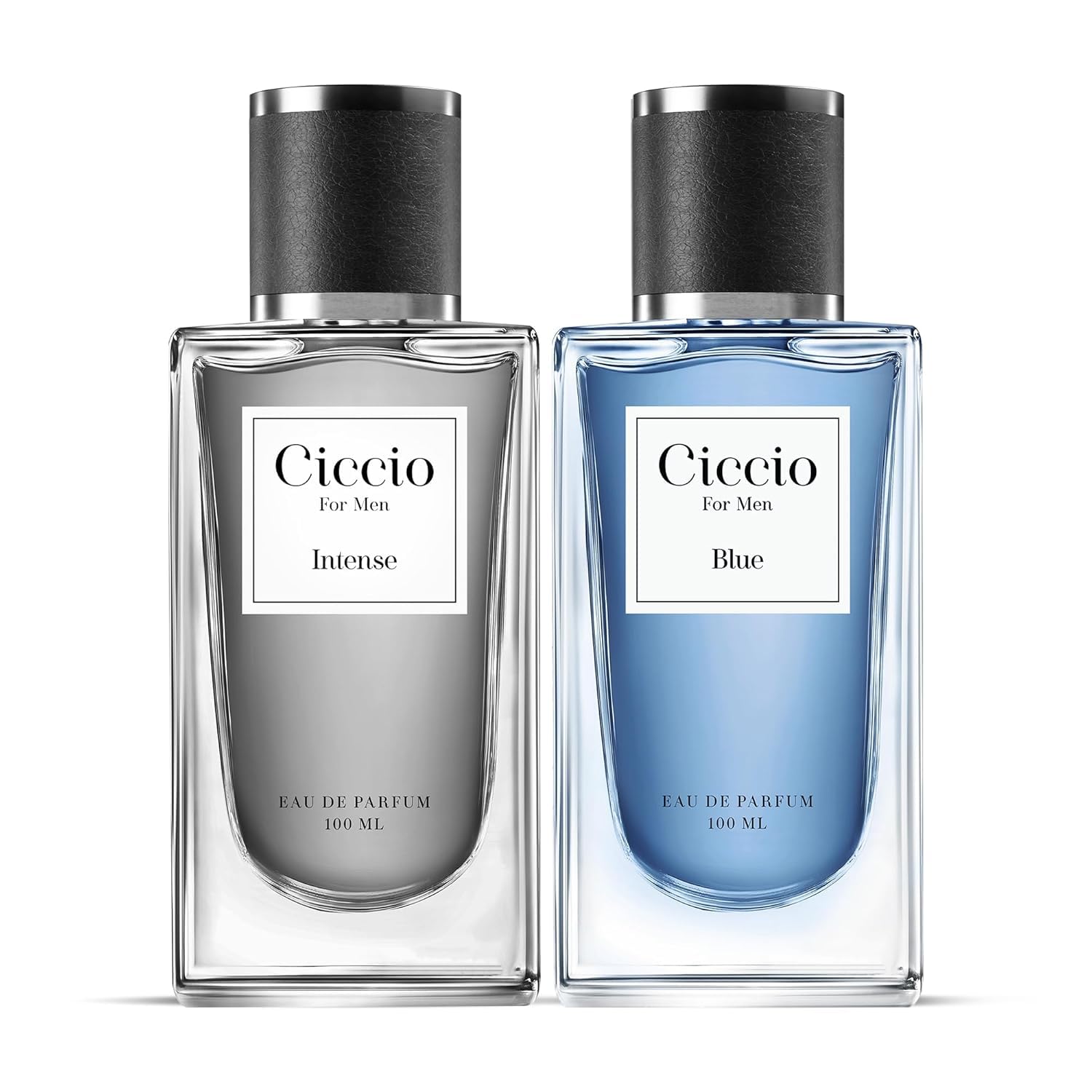 Chiccio Men's Eau De Parfum - Citrus Lemon, Bergamot & Mandarin Scent | Long Lasting Woody Aquatic Cologne | Summer Fragrance Gift Set (Pack of 2, 6.7oz) | Perfect for Daily Wear, Office & Date Nights