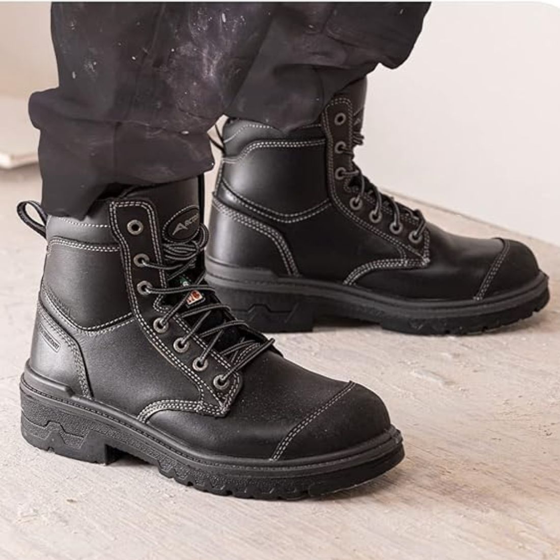 Acton Fierce Women's Size 8 Steel Toe Work Boots with Internal MET Guard - Safety Shoes for Construction, Warehouse & Industrial Work (Model 9304-11)