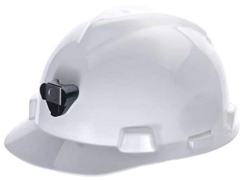 Hard Hat with Lamp Bracket and Cord Holder - ANSI Certified Safety Helmet for Construction, Mining & Industrial Work - Adjustable Head Protection with Secure Light Mounting