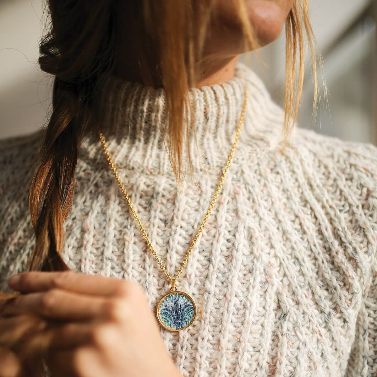 Exquisite Blue Lotus Statement Necklace - Handmade Boho Jewelry for Women - Perfect for Weddings, Parties & Special Occasions