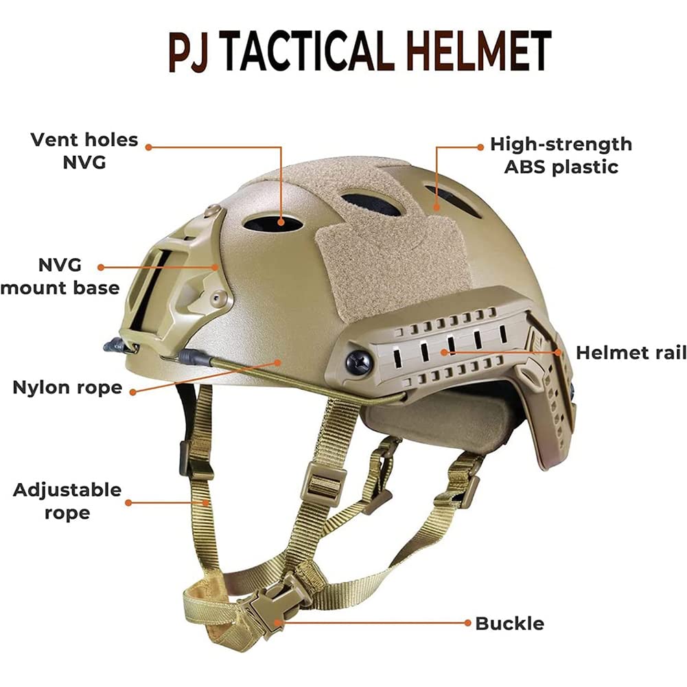 Tactical Airsoft Fast Helmet with Headset & Multicam Cover - Paintball, Hunting, Airsoft & CS Game Gear for Outdoor Combat Simulation