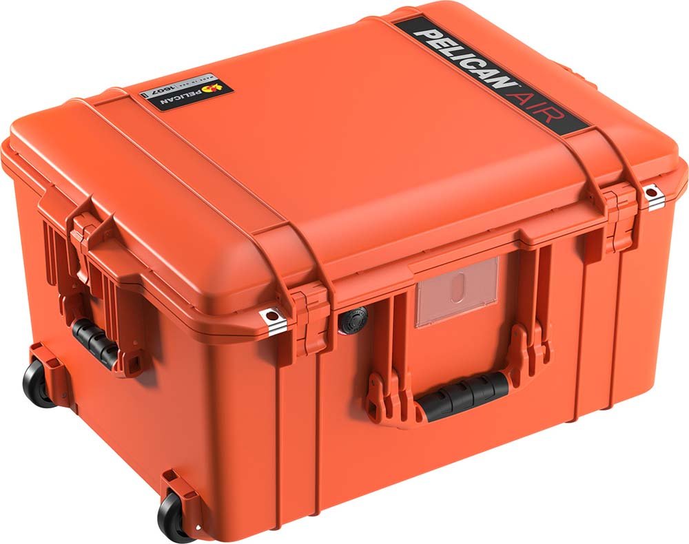 Pelican 1607 Air Case Without Foam - Orange Waterproof Protective Hard Case for Cameras, Electronics & Tools - Ideal for Travel, Outdoor Adventures & Equipment Storage
