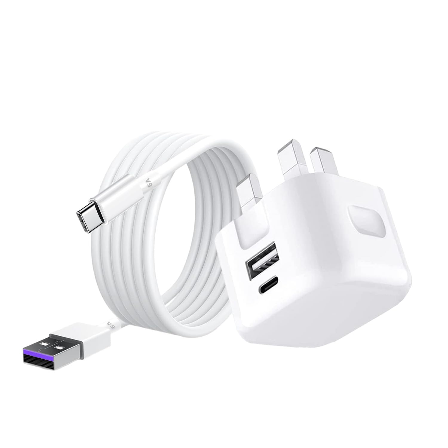20W Fast Charger with USB-C Cable for Samsung Galaxy S24/S23/S22/S21/S20 FE & A Series - 5A Quick Charge Plug for S24 FE/A14/A13/A05s/A12/A55/A35/A52s/A54 - Perfect for Home, Office & Travel Charging