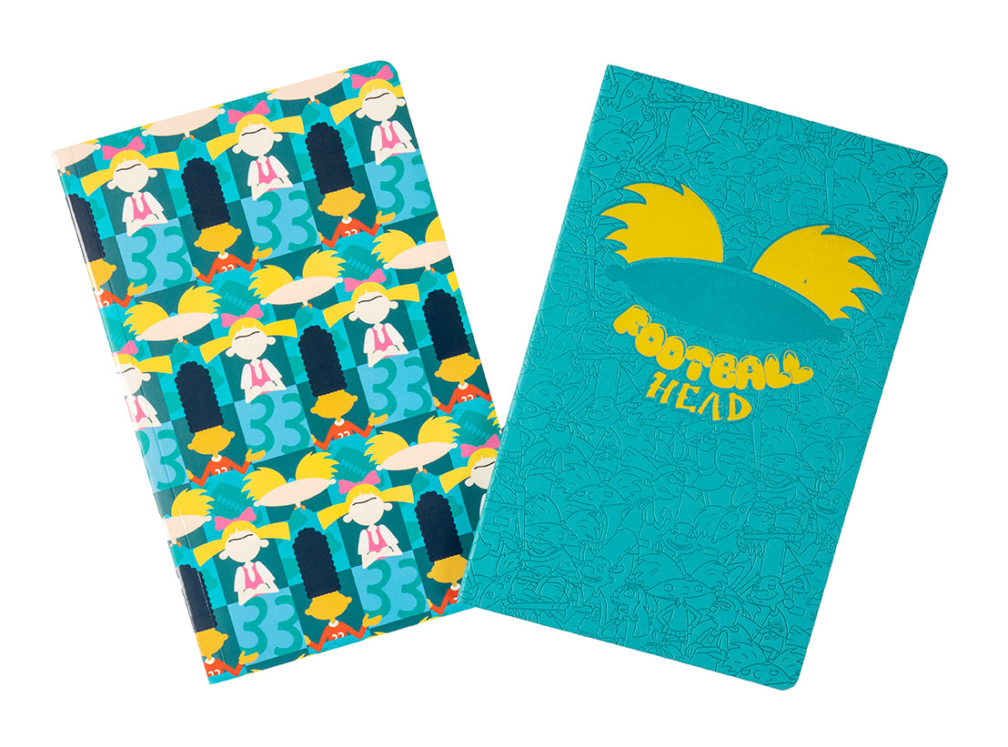 Hey Arnold! Spiral Notebook Set of 2 - Cartoon Character School Supplies for Note Taking, Journaling & Gift Giving - Perfect for Students, Fans & Collectors