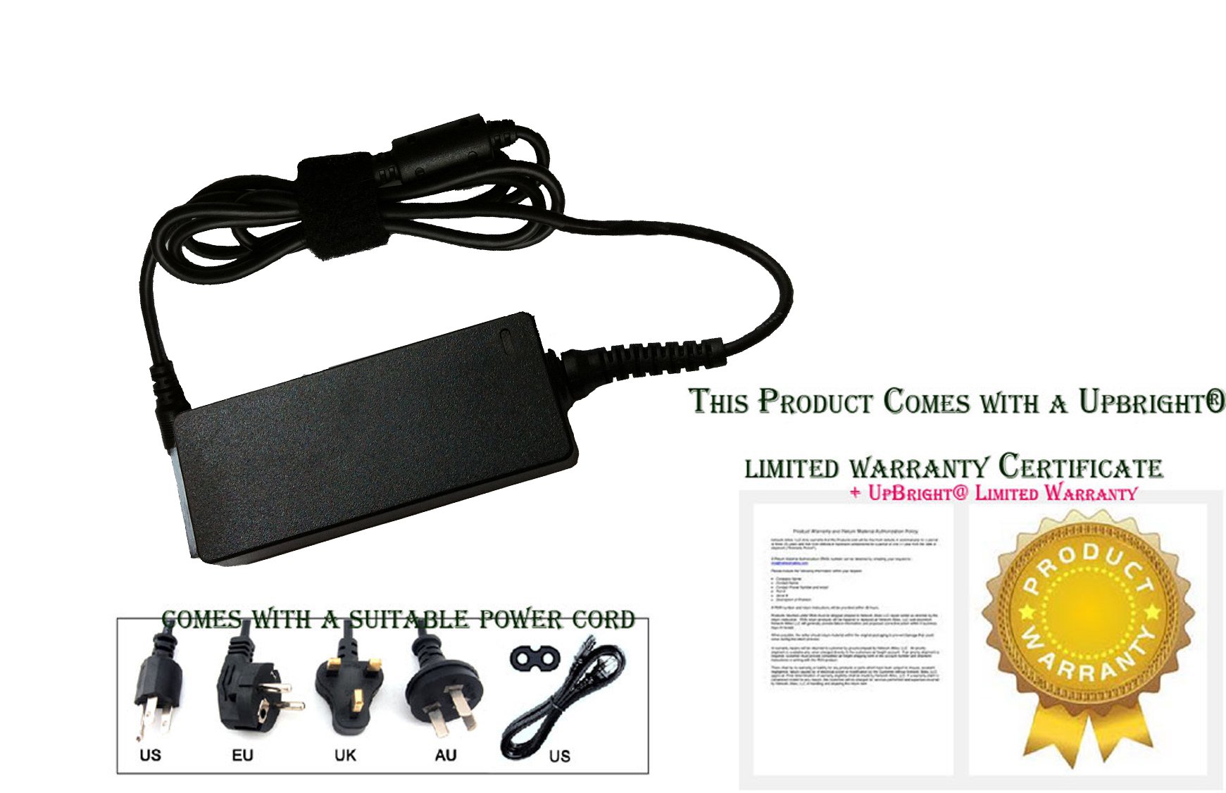 UpBright 48V AC/DC Adapter Power Supply for Amcrest NV4108E NV1104E 8-Channel NVR PoE Network Video Recorder - 48VDC Switching Power Cord Charger PSU - Ideal for Home & Office Security Surveillance Systems