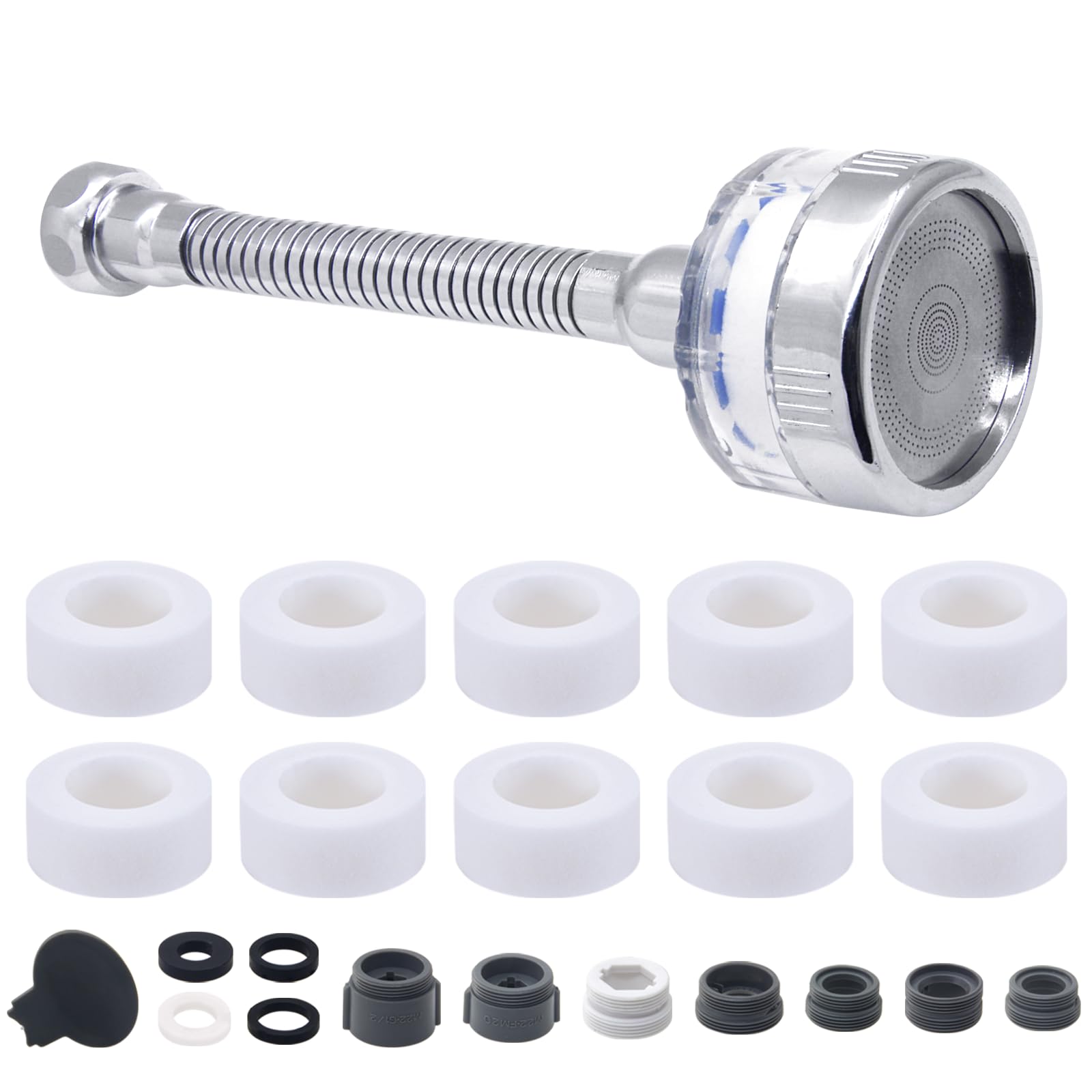 1 Set Bathroom Faucet Water Filter - Removes Chlorine, Fluoride & Heavy Metals from Hard Water - Kitchen Sink Tap Filtration System for Clean Drinking & Cooking Water - Perfect for Home, Bathroom & Kitchen Use
