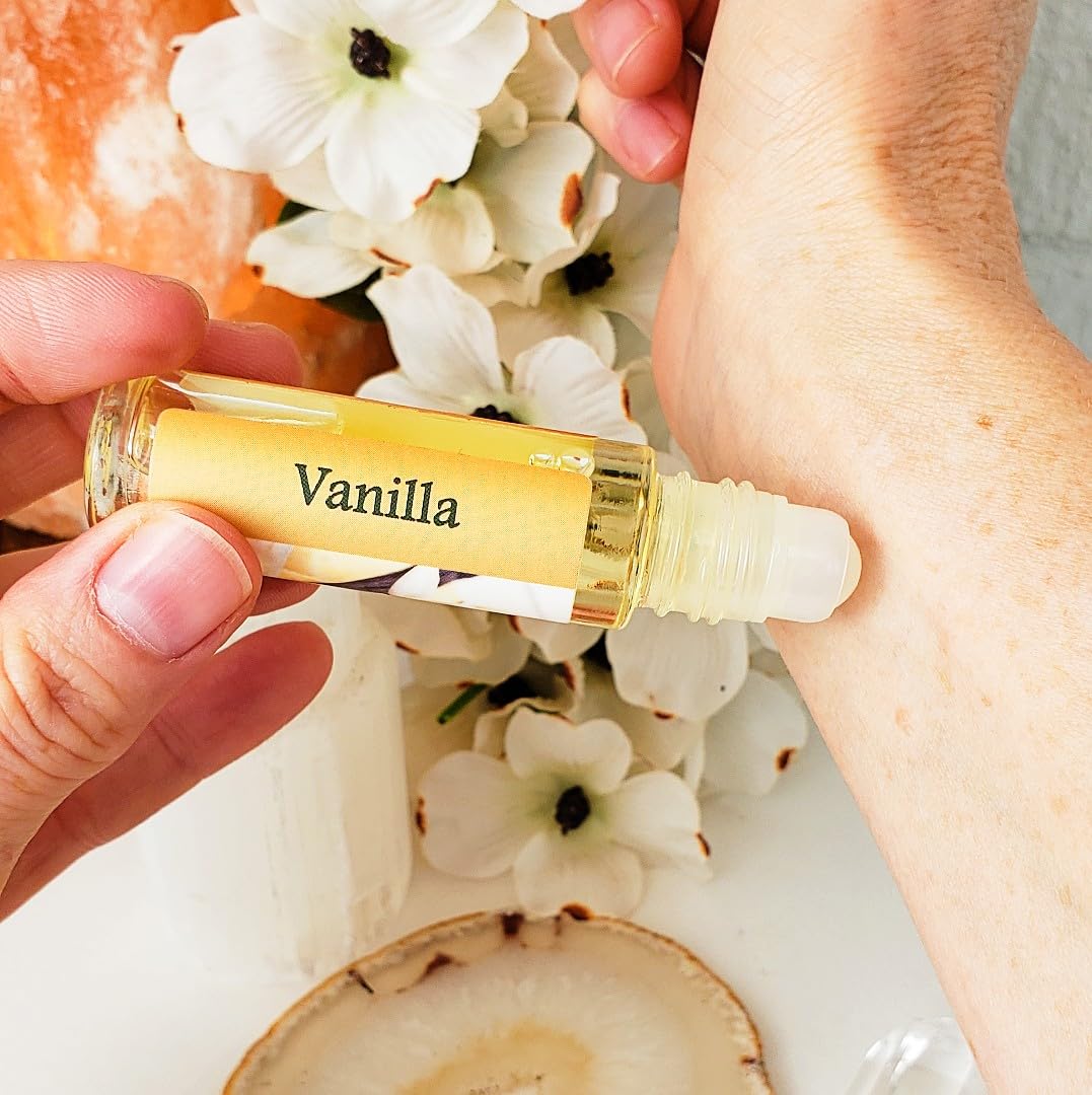 Vanilla Fragrance Oil Roll-on for Women - Sweet & Creamy Gourmand Perfume Body Oil | Aromatherapy, Date Night & Everyday Wear