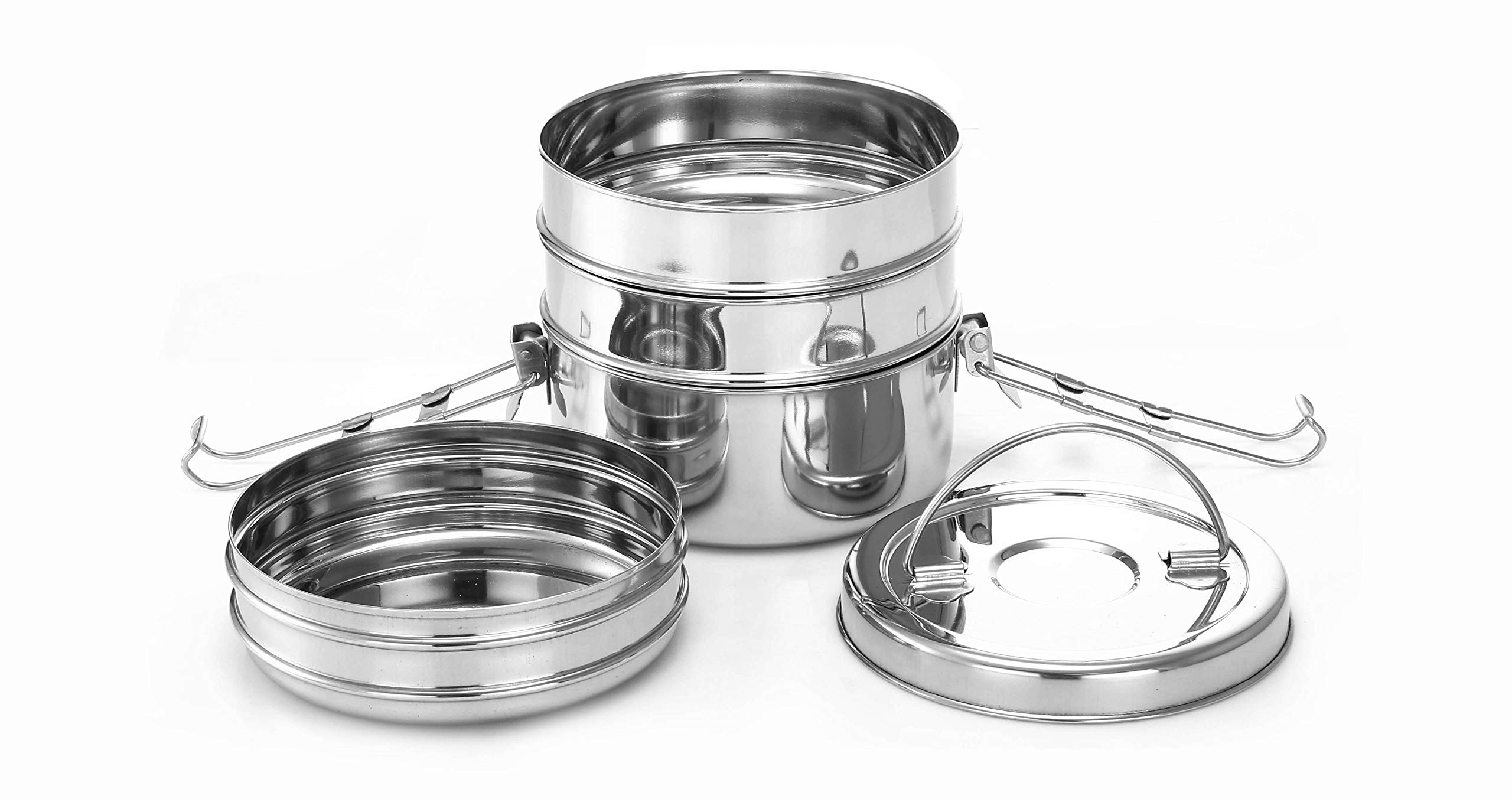 Premium Stainless Steel Food Grade Lunch Box - Eco-Friendly & Durable Tiffin Carrier for School, Office & Travel | Leak-Proof | Microwave Safe | Perfect for Meal Prep, Picnics & Daily Commute