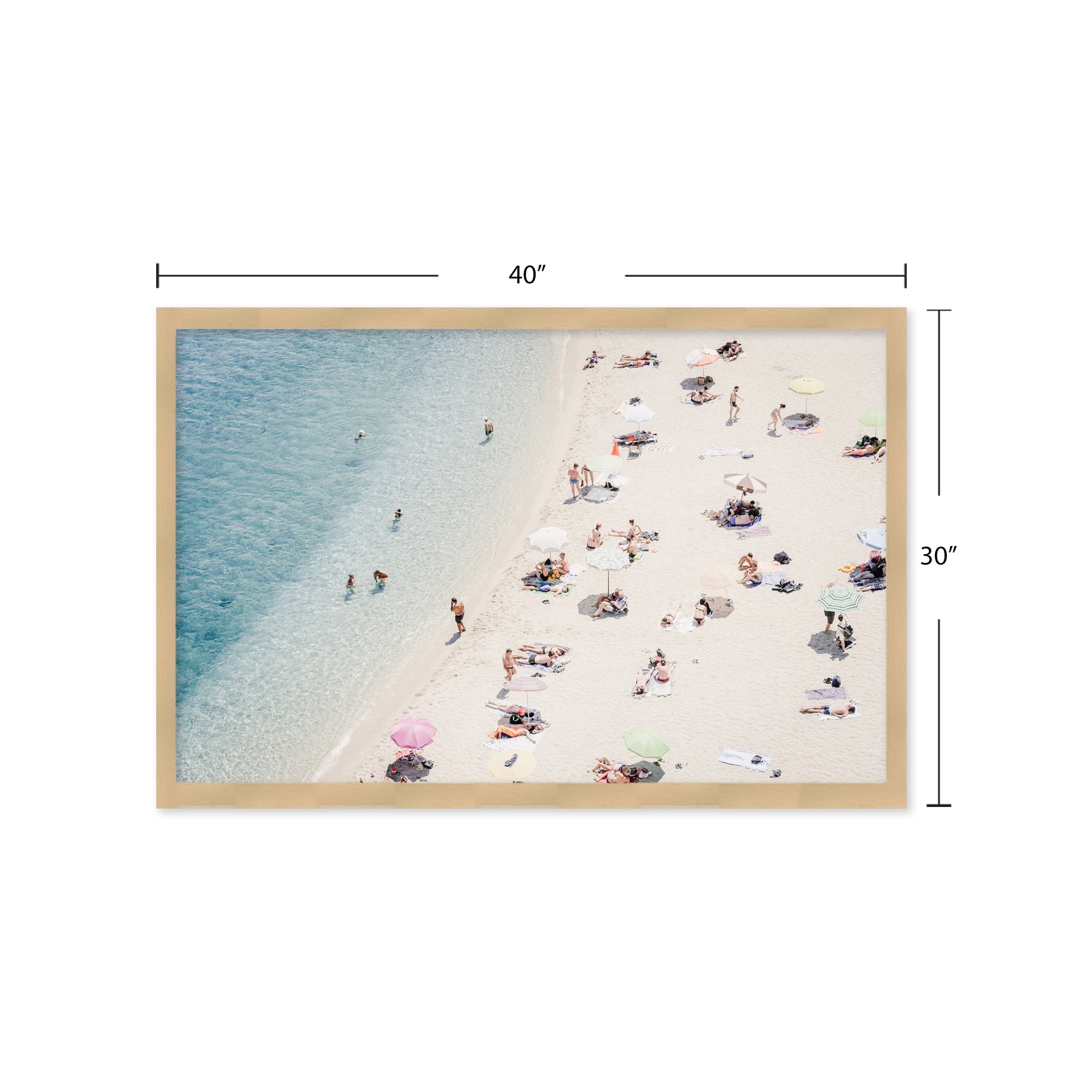 Beach Life Italy 2 Framed Textured Wall Art - Coastal Decor for Living Room, Bedroom & Office - Perfect Beach House & Vacation Home Decor
