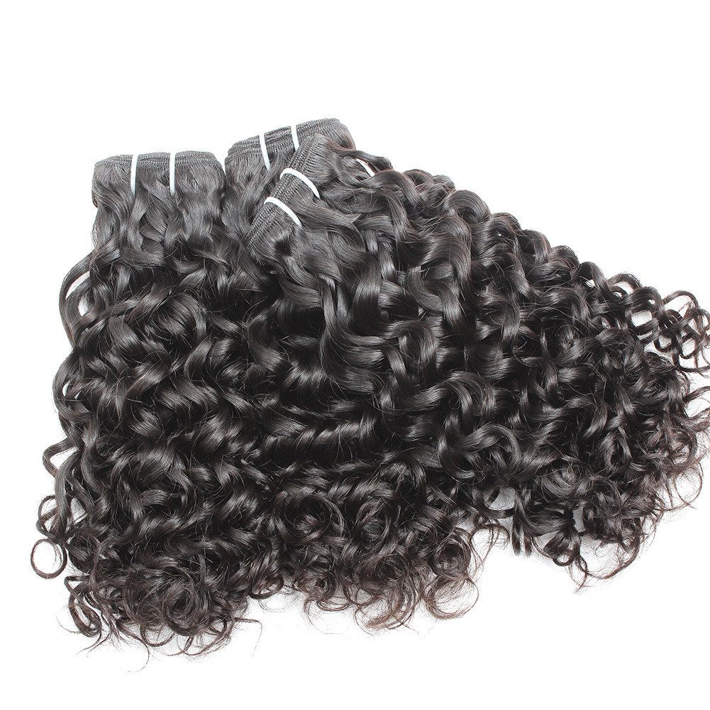 6A Grade Brazilian Virgin Hair Bundles - 3 Pack Water Wave Human Hair Weave (14