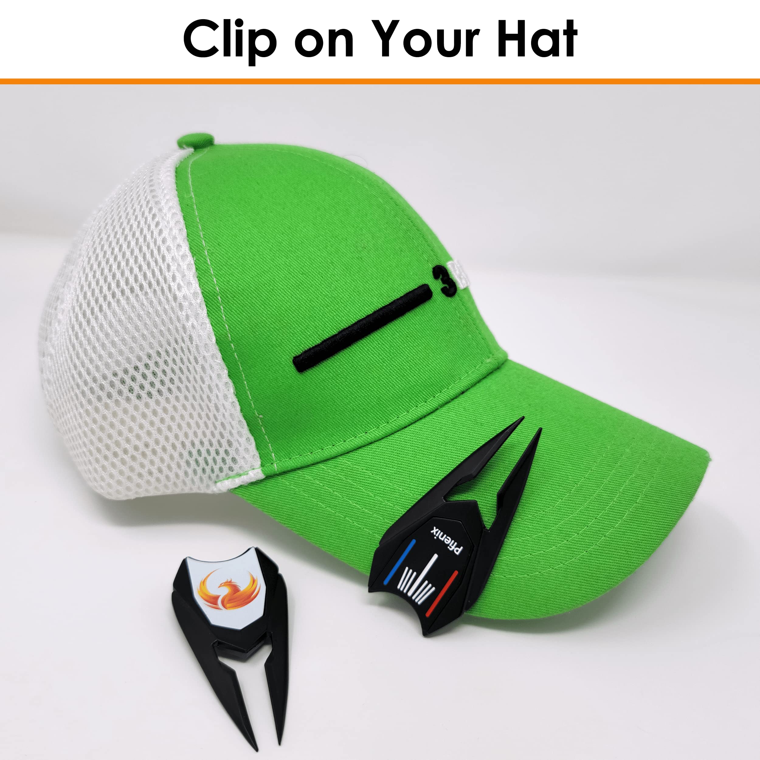 Premium Golf Repair Tool with Removable Magnetic Ball Marker - Divot Fixer & Putting Alignment Aid - Clip on Hat, Belt or Pocket - Perfect for Golf Course, Practice & Tournament Play