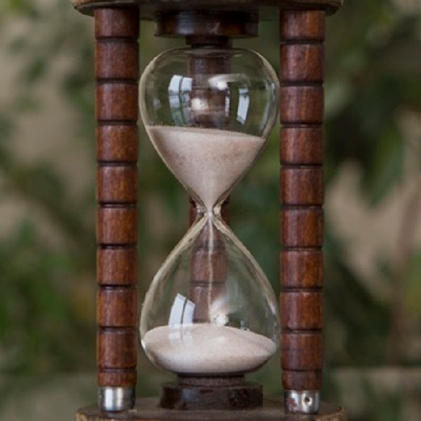 5 Minute Antique Wood Tea Break Timer - Sand Timer for Tea Brewing, Meditation, Yoga & Productivity - Perfect for Kitchen, Office & Relaxation Spaces