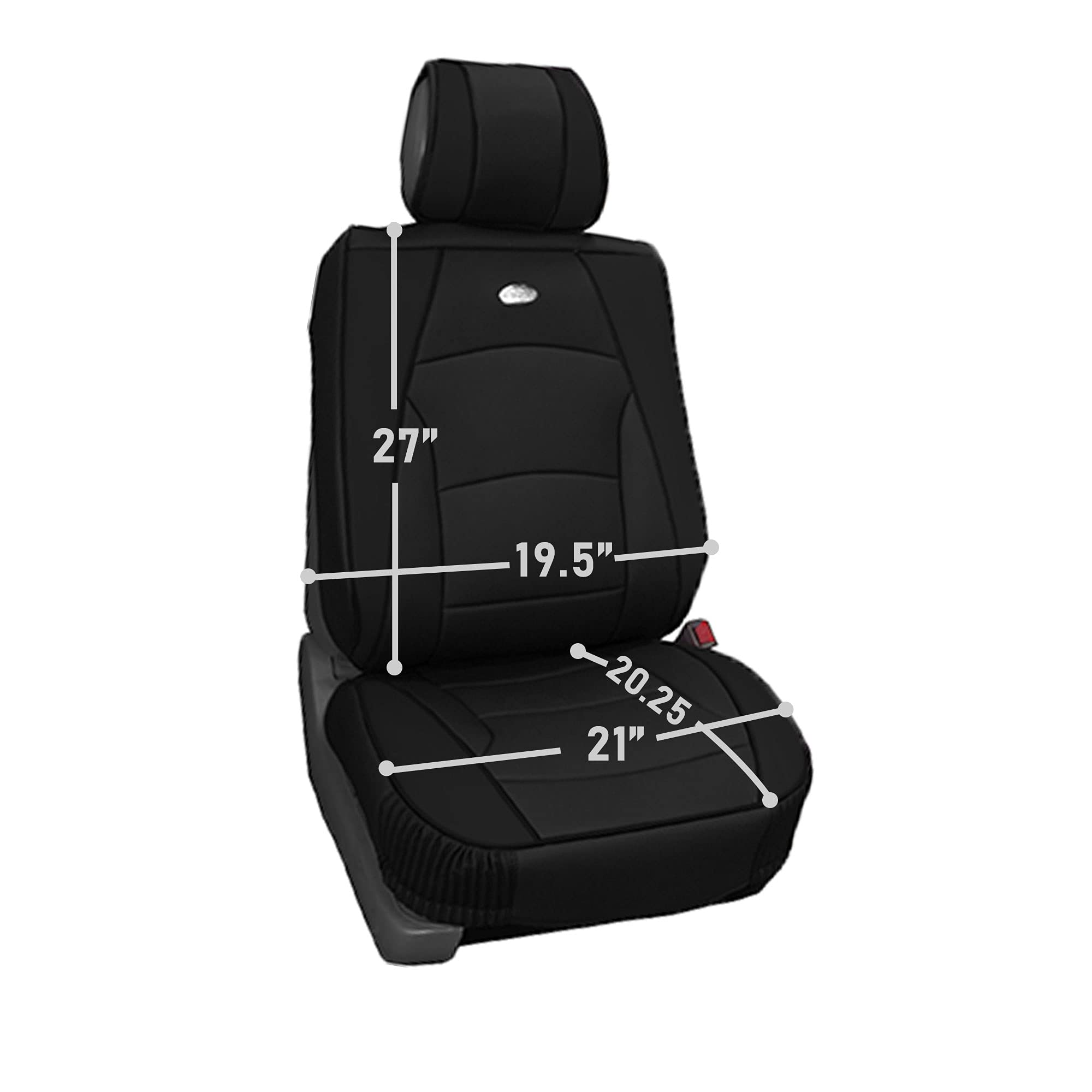 Premium FH Group Car Seat Covers - Universal Fit for Cars, Trucks & SUVs | Black Ultra Comfort Leatherette | Waterproof Seat Protector | Perfect for Daily Commute, Road Trips & Family Travel