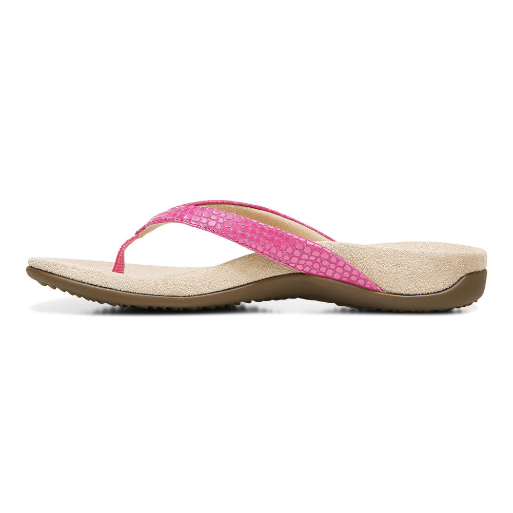 Vionic Women's Dillon Toe Post Sandals - Orthopedic Arch Support Flip Flops for Plantar Fasciitis Relief - Perfect for Beach, Pool & Summer Walking