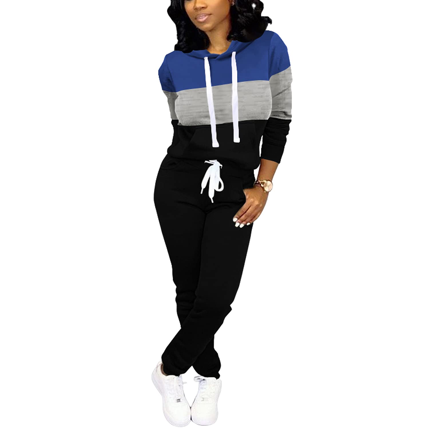 Nimsruc Women's Two Piece Jogging Suits - Casual Tracksuit Outfit for Running, Gym, Lounge & Streetwear Fashion