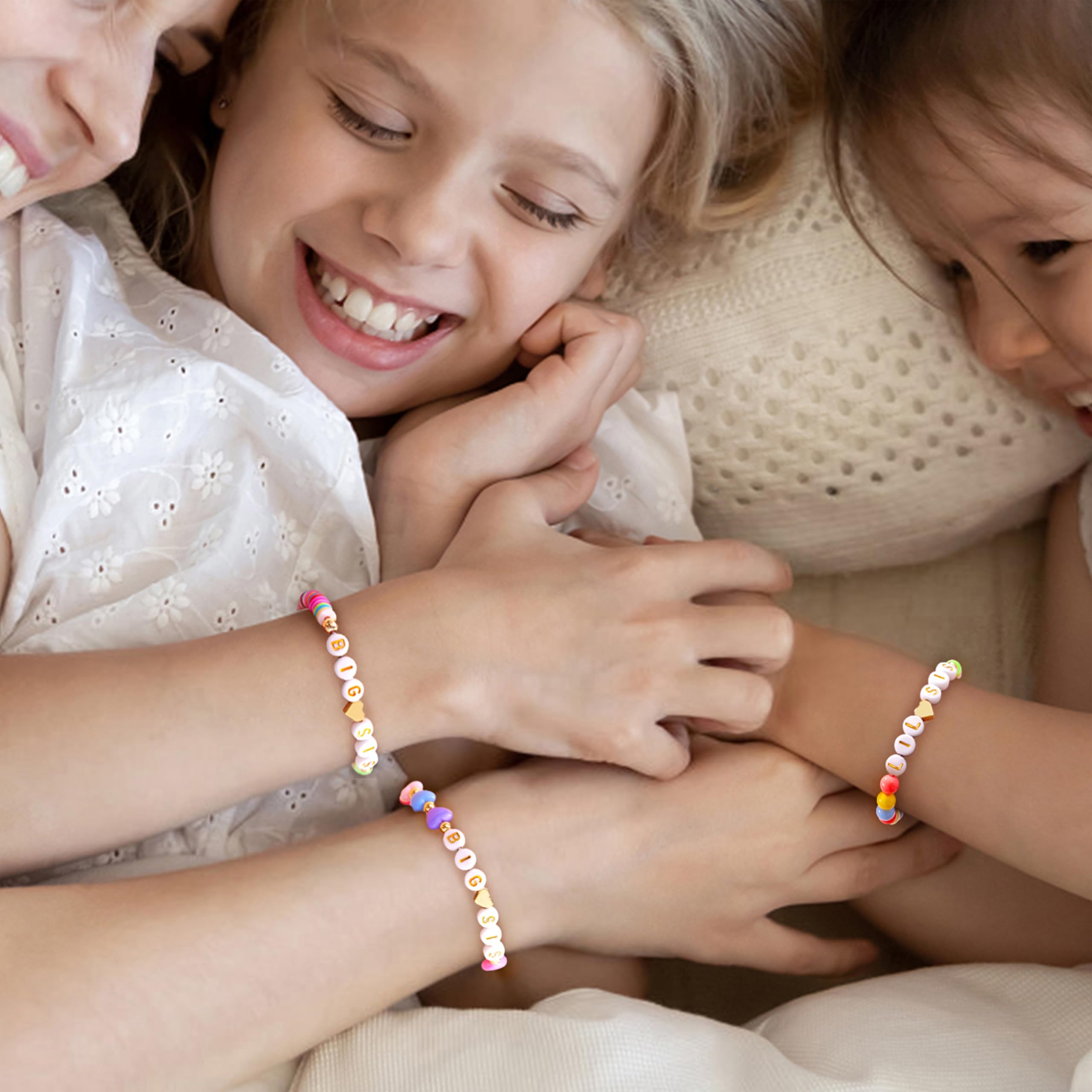 Big Sister Bracelet for Toddler, Daughter & Niece - Matching Sister Jewelry Gift Set for Girls & Teens - Perfect for Birth Announcements, Birthdays & Special Occasions