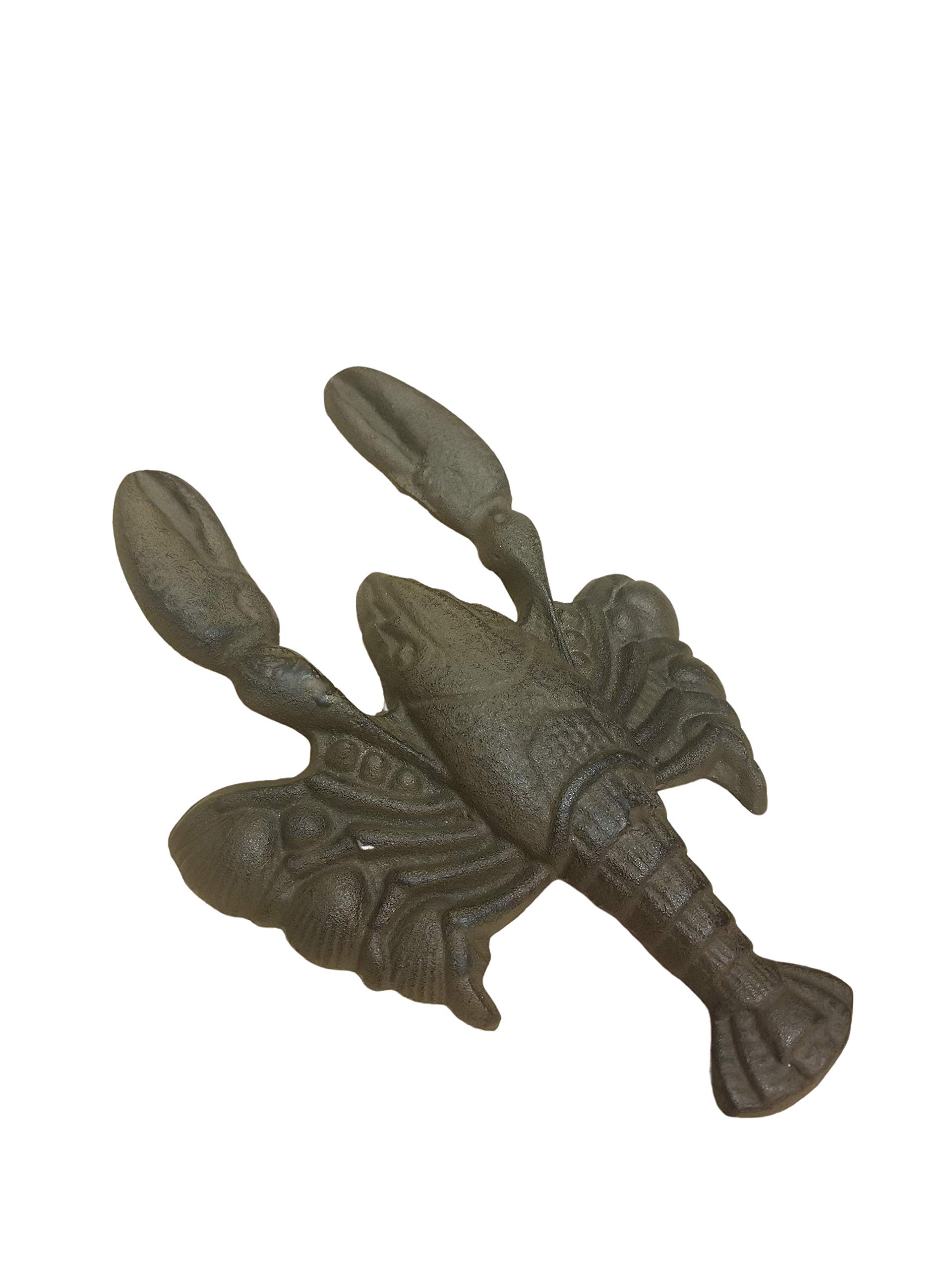 Rustic Brown Cast Iron Boot Jack Lobster & Crawfish Shell Cracker - Perfect for Seafood Lovers, Outdoor BBQs, and Camping Trips