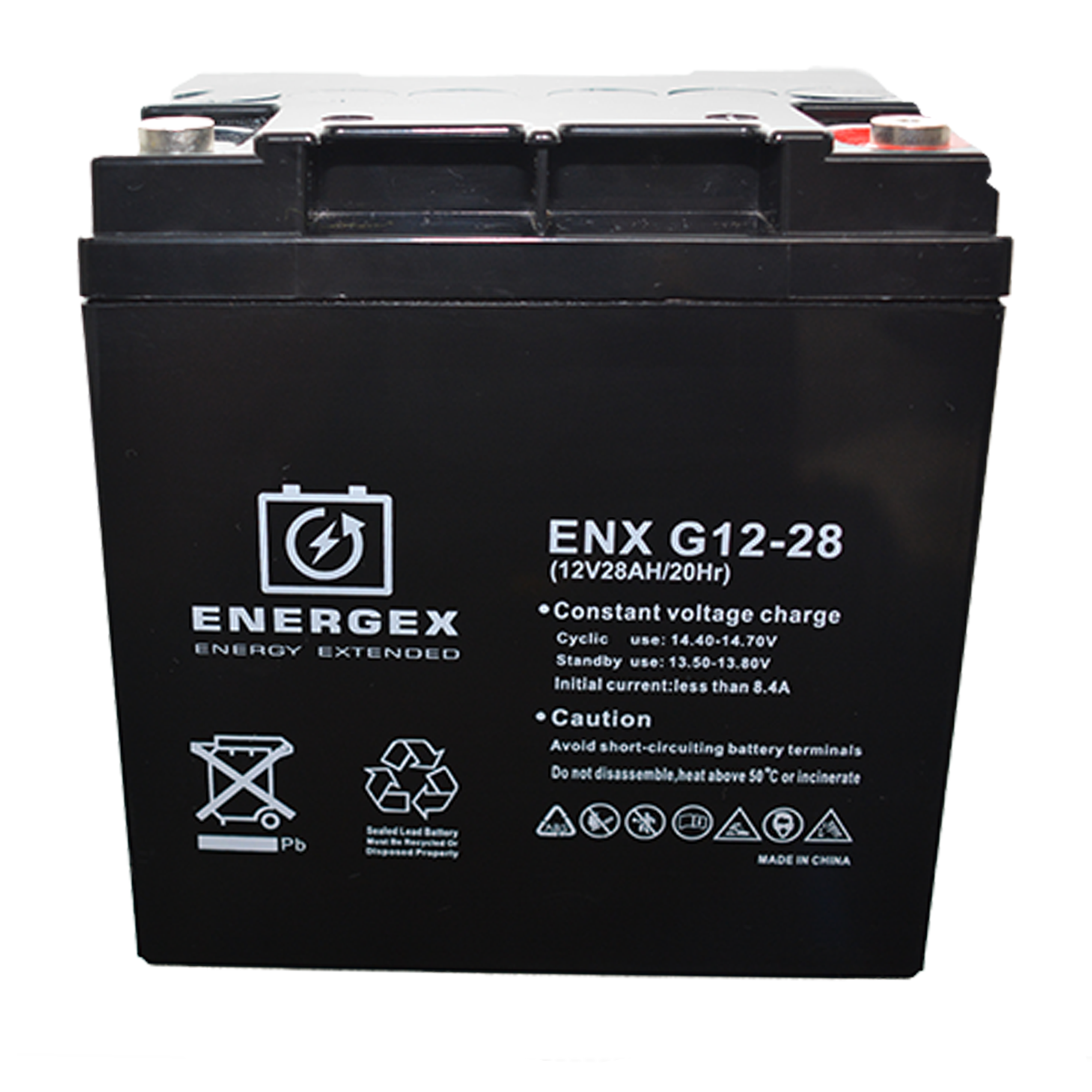 Energex 12V 28Ah Deep Cycle Battery - High Performance AGM Battery for Solar, RV, Marine & Off-Grid Power - Long Lasting & Maintenance Free    (Use Cases: Perfect for solar energy storage, RV power supply, marine applications, and off-grid backup systems)