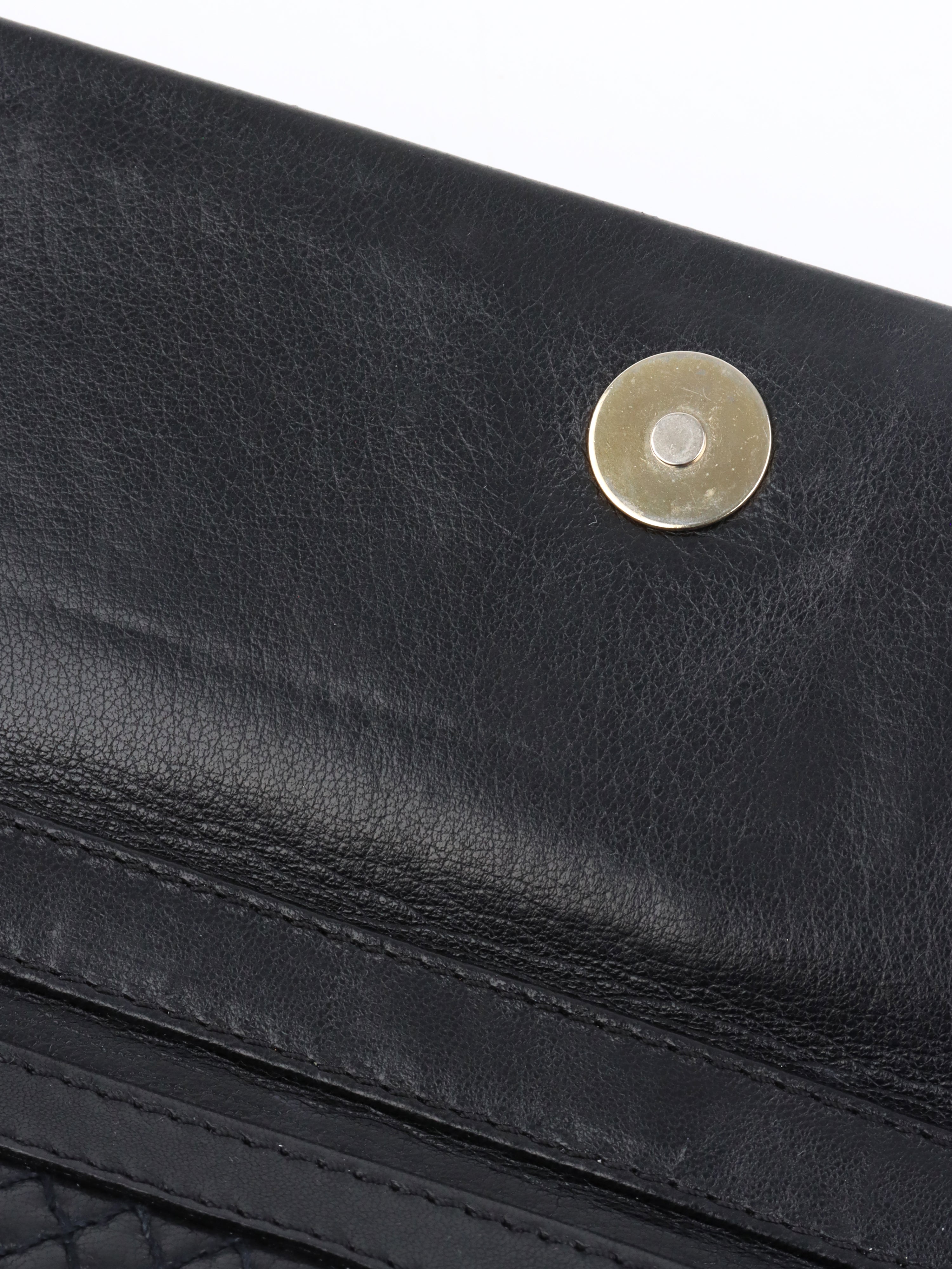 Versace Black Leather Slim Clutch Purse for Women - Elegant Evening Bag for Parties, Weddings & Special Occasions