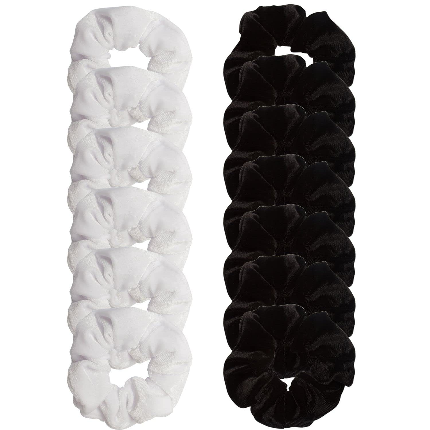 Trendy Club 6 Pack Black Velvet Oversized Scrunchies - No Crease Hair Ties for Women & Girls, Soft Big Hair Scrunchy Elastic Bands (Gentle on Hair) - Perfect for Workouts, Office, or Everyday Styling