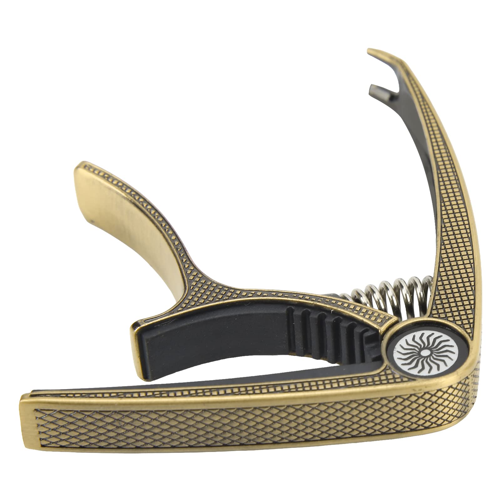 6 String Acoustic Guitar Capo - Metal Universal Trigger Capo for Electric & Acoustic Guitars (Bronze) | Perfect for Live Performances, Studio Recording & Practice Sessions