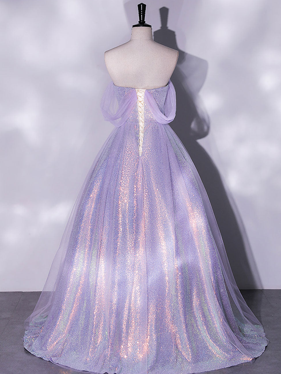 Elegant Purple A-Line Tulle Sequin Long Prom Dress for Women - Sparkly Formal Evening Gown for Homecoming, Ball, Wedding & Special Occasions