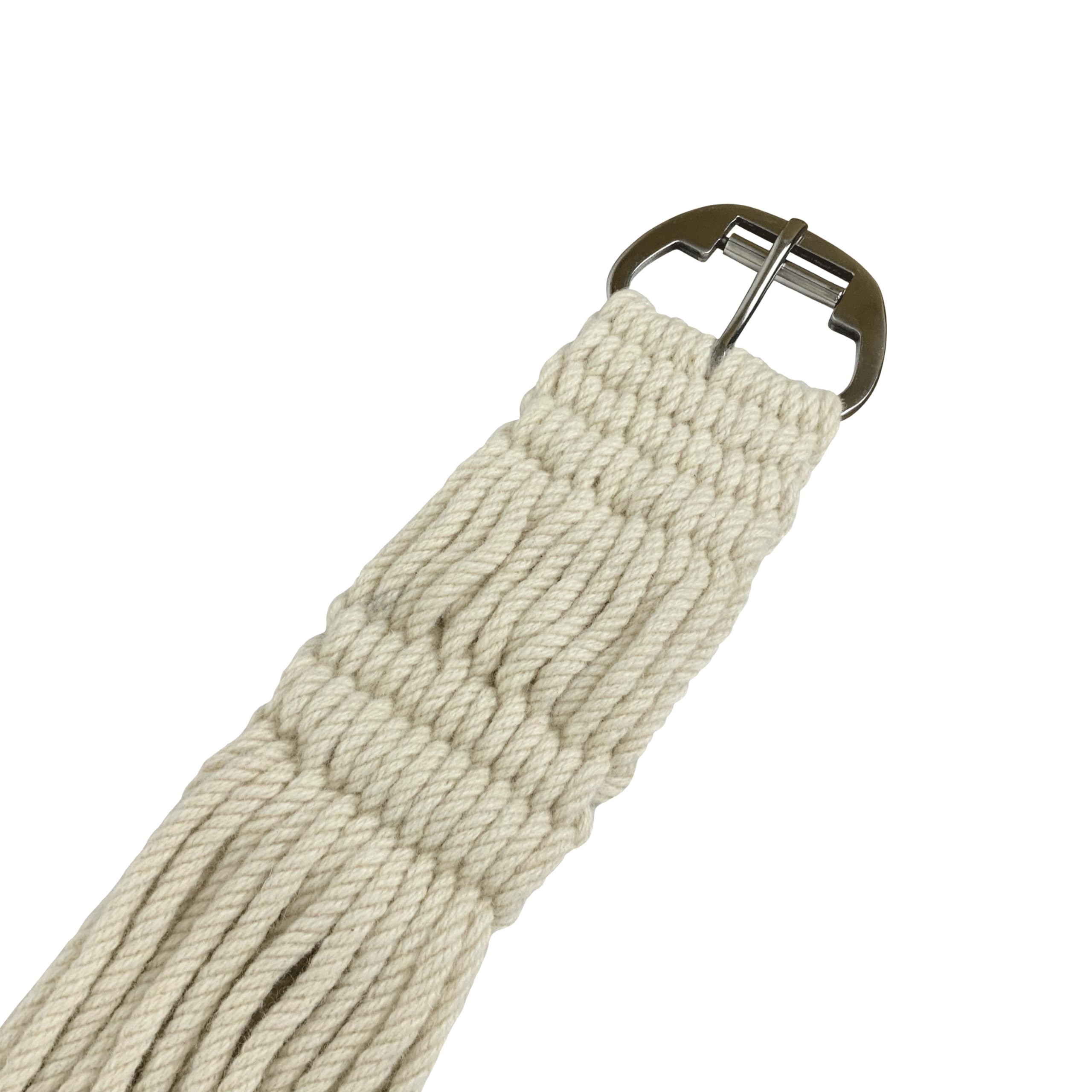 Showman Mohair Straight String Girth with Roller Buckle - Premium Horse Girth for English & Western Riding, Dressage & Trail Comfort