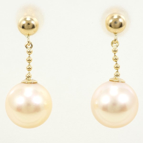 18K Yellow Gold Pearl Earrings for Women - Classic Elegant Stud Earrings for Wedding, Party & Everyday Wear