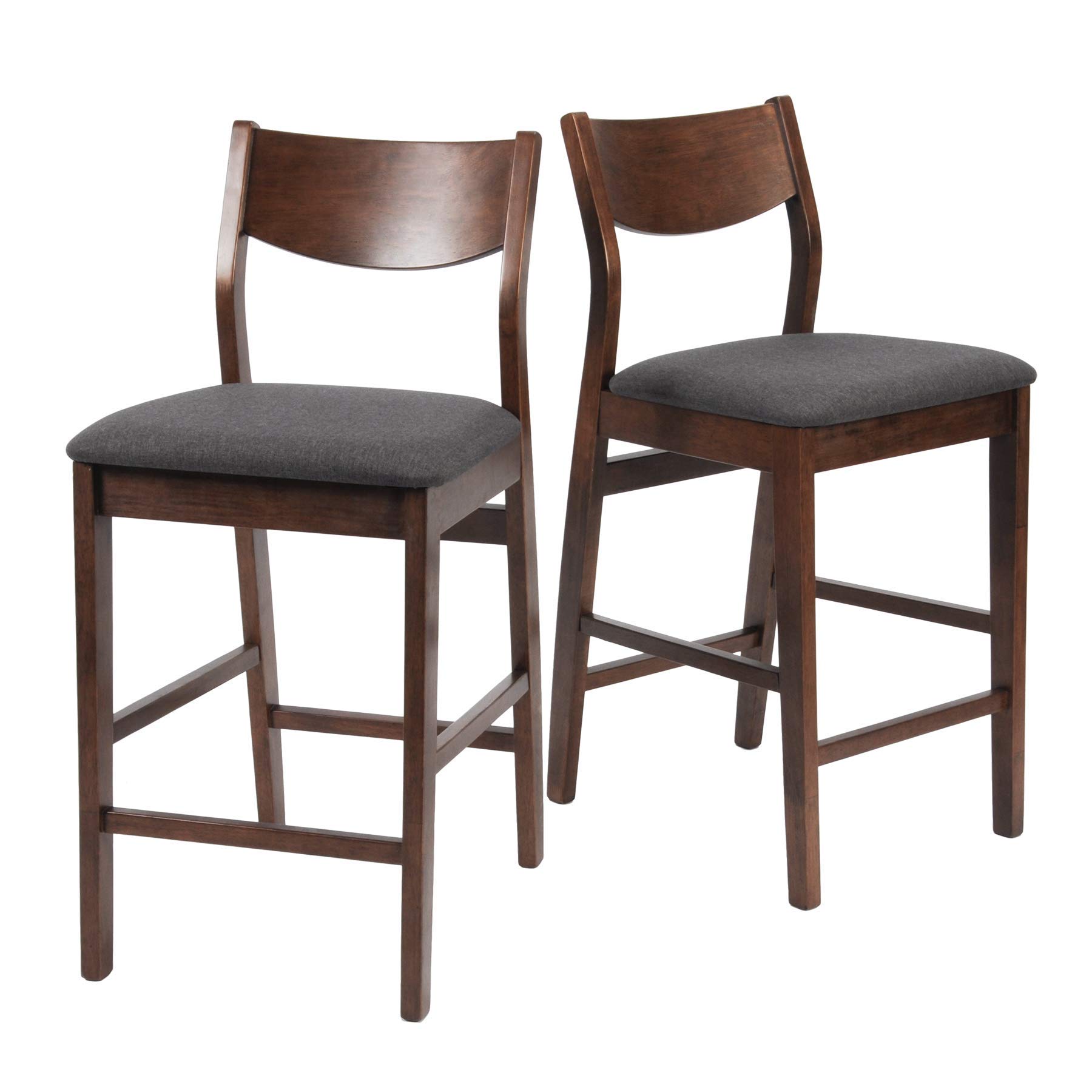 2 Pack Solid Wood Dining Chairs with Cushioned Seat & Back - Modern Upholstered Side Chairs Set for Kitchen, Breakfast Nook, Dining Room & Living Room - Comfortable Seating for Family Gatherings & Dinner Parties