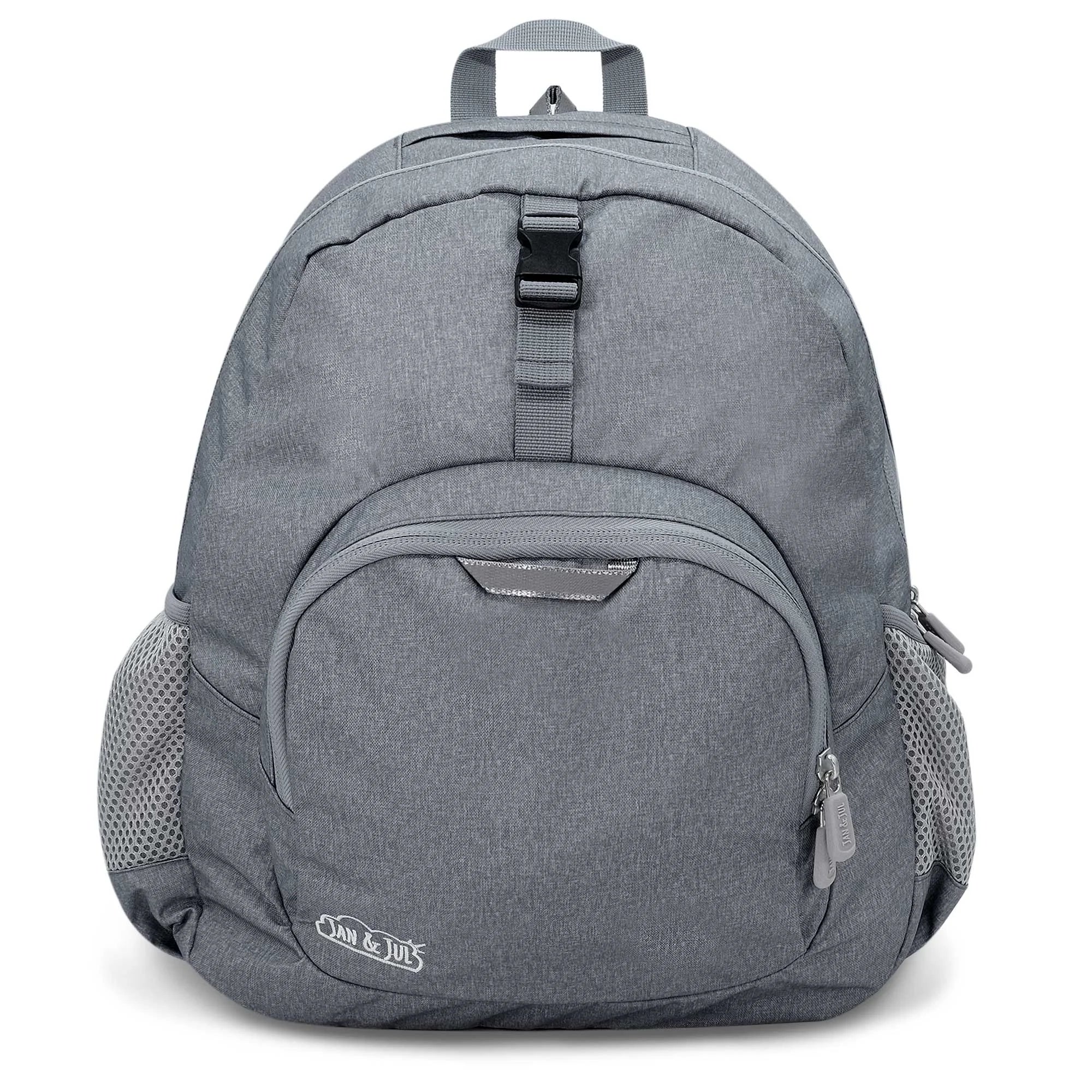 Jan & Jul Heather Grey Kids Backpack - Lightweight School Backpack for Boys & Girls - Perfect for School, Travel & Outdoor Adventures