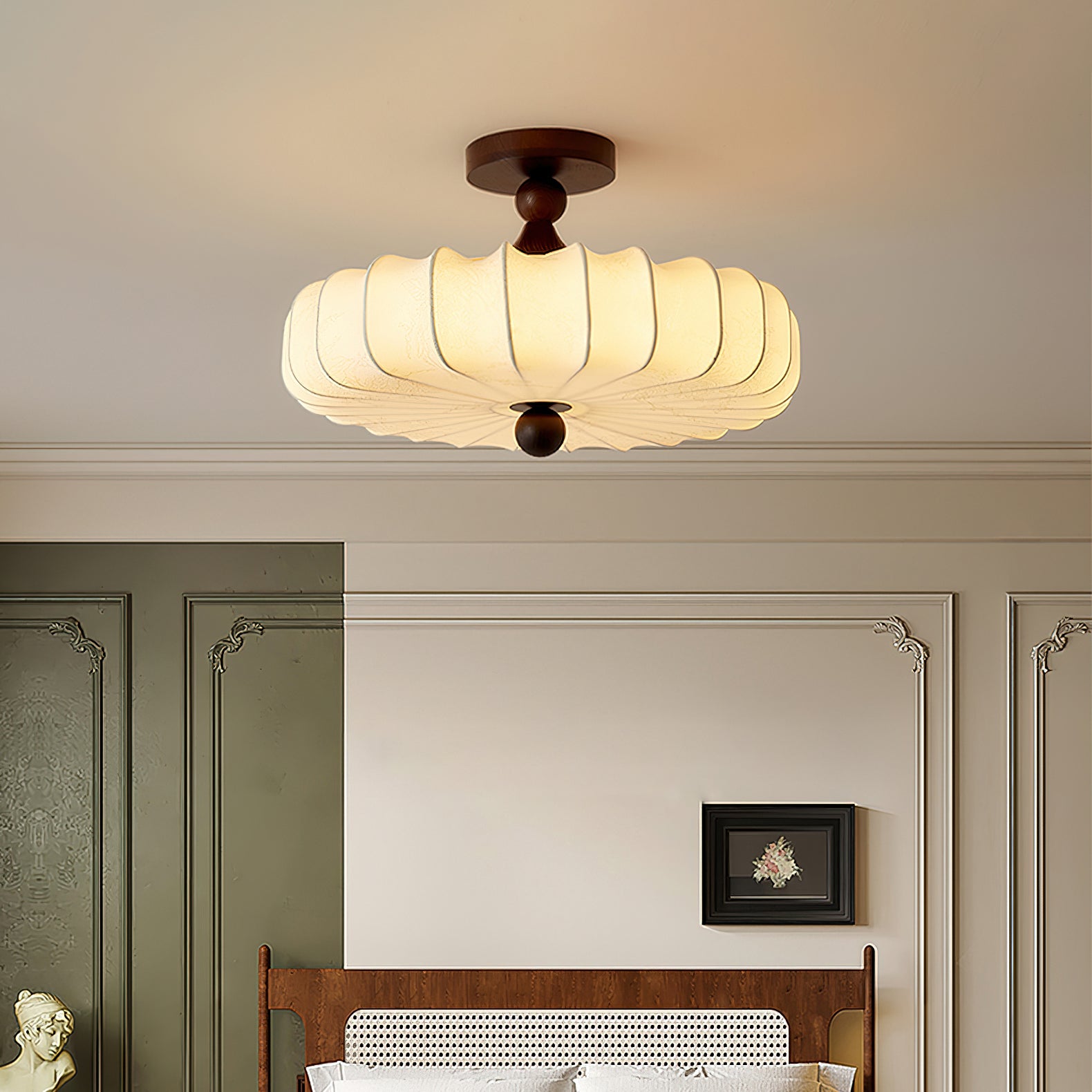 Anela Modern Ceiling Light Fixture - Energy Efficient LED Flush Mount Lighting for Bedroom, Living Room, Kitchen & Hallway - Dimmable Bright White Light (3000K-6000K) - Easy Installation Home Decor