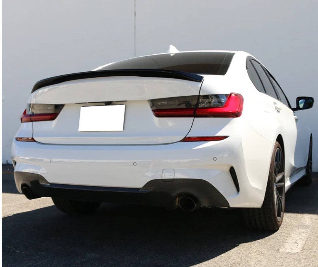 2019-2021 BMW 3 Series G20 Sedan 4-Door Rear Spoiler - M Performance Style Painted Jet Black (Code #668) - Enhance Your Car's Aerodynamics & Sporty Look for Street Racing & Car Shows
