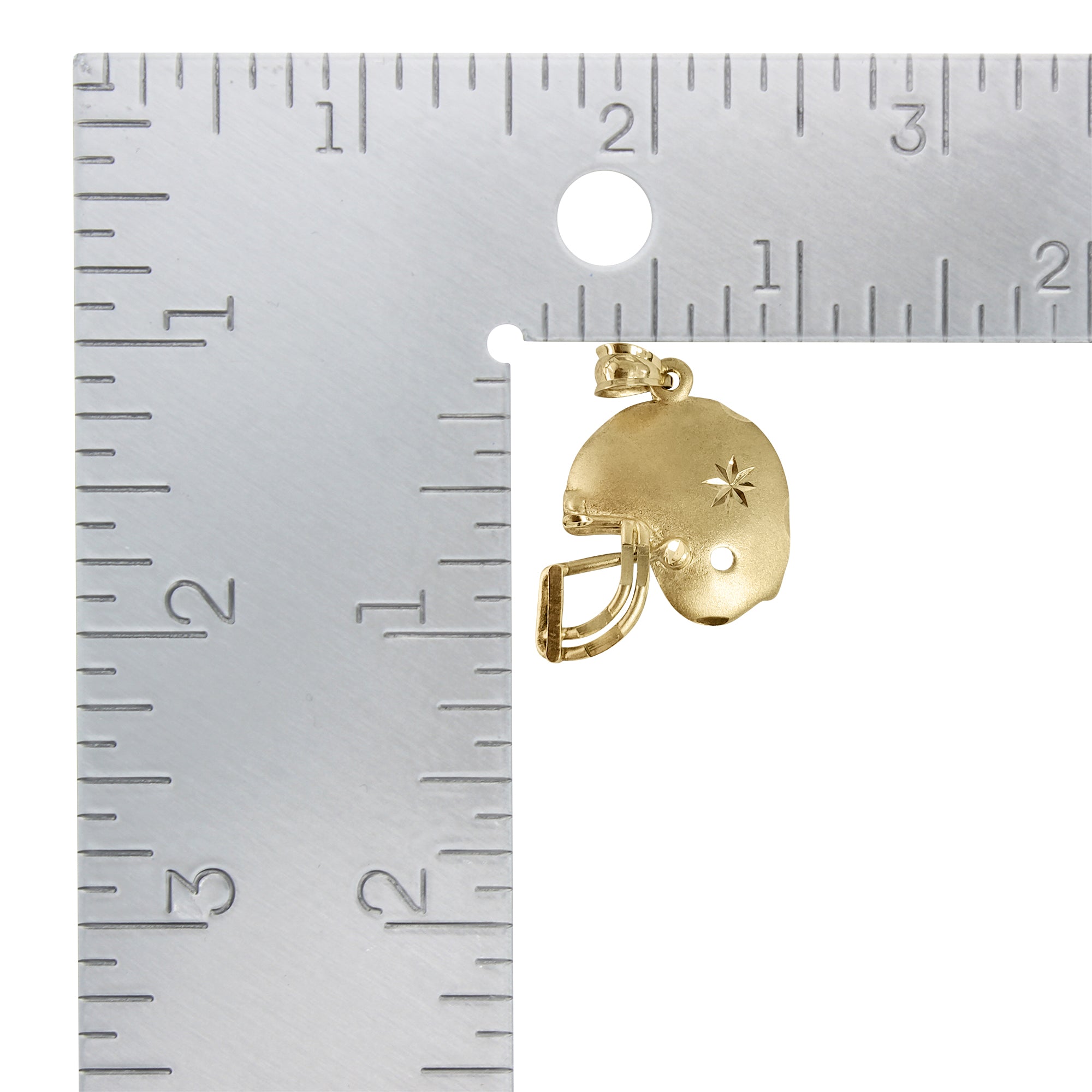 Diamond Cut Football Helmet Charm Necklace with Matte Finish - Perfect for Game Day Jewelry, Sports Fan Gifts, and Football Party Accessories