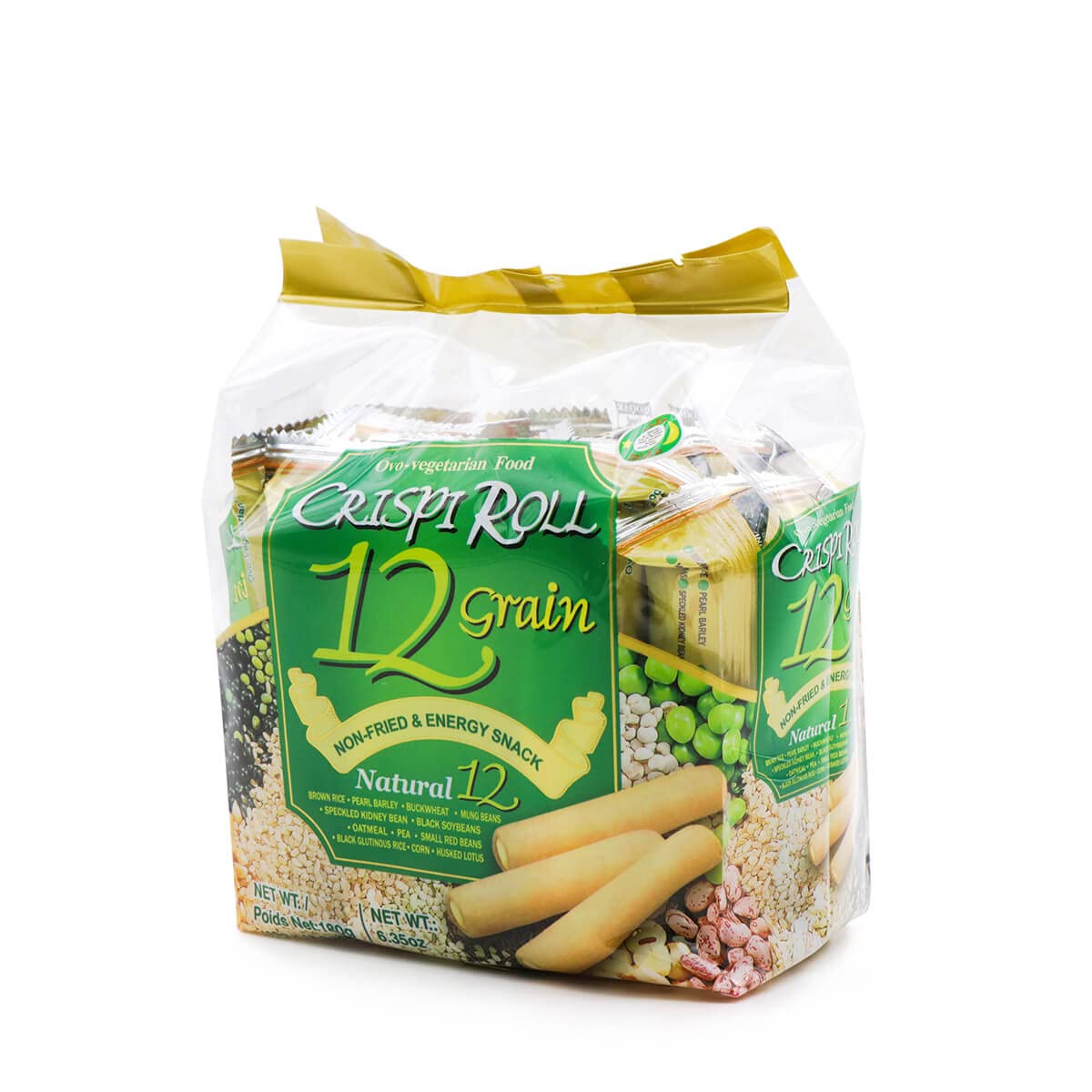 Ovo-Vegetarian 12 Grain Crispi Non-Fried Rolls - 18 Rolls per Pack | Healthy Snack for Breakfast, Lunch & On-the-Go Meals