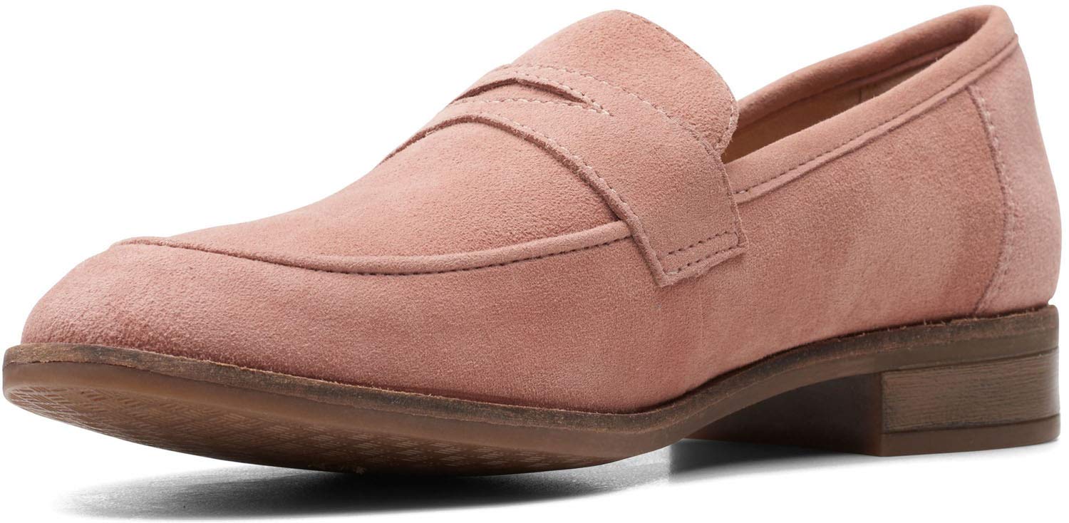 Clarks Women's Trish Rose Loafer - Comfortable Slip-On Shoes for Women, Casual & Office Wear, Lightweight & Breathable - Perfect for Work, Travel & Everyday Use