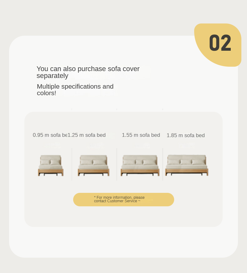 Solid Beech Wood Sofa Bed - Convertible Sleeper Sofa for Small Spaces, Guest Room & Living Room - Comfortable & Space-Saving Furniture