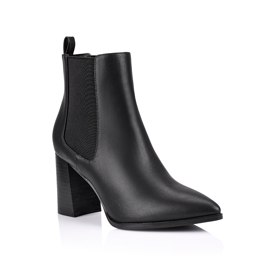 Magellan Chelsea Ankle Boots for Women - Comfortable Black Leather Booties for Fall & Winter | Casual, Office & Outdoor Wear