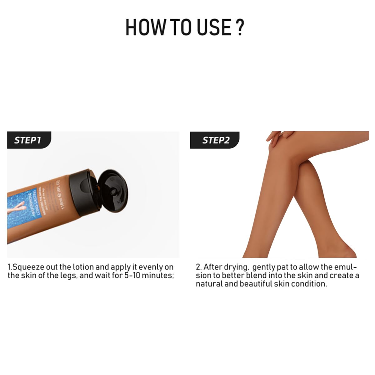 Waterproof Leg Makeup for Women - 4 Fl Oz Long Lasting No Transfer Leg Vein & Scar Cover Up Foundation, Body Concealer Lotion (Brown) - Perfect for Daily Wear, Special Occasions & Covering Imperfections