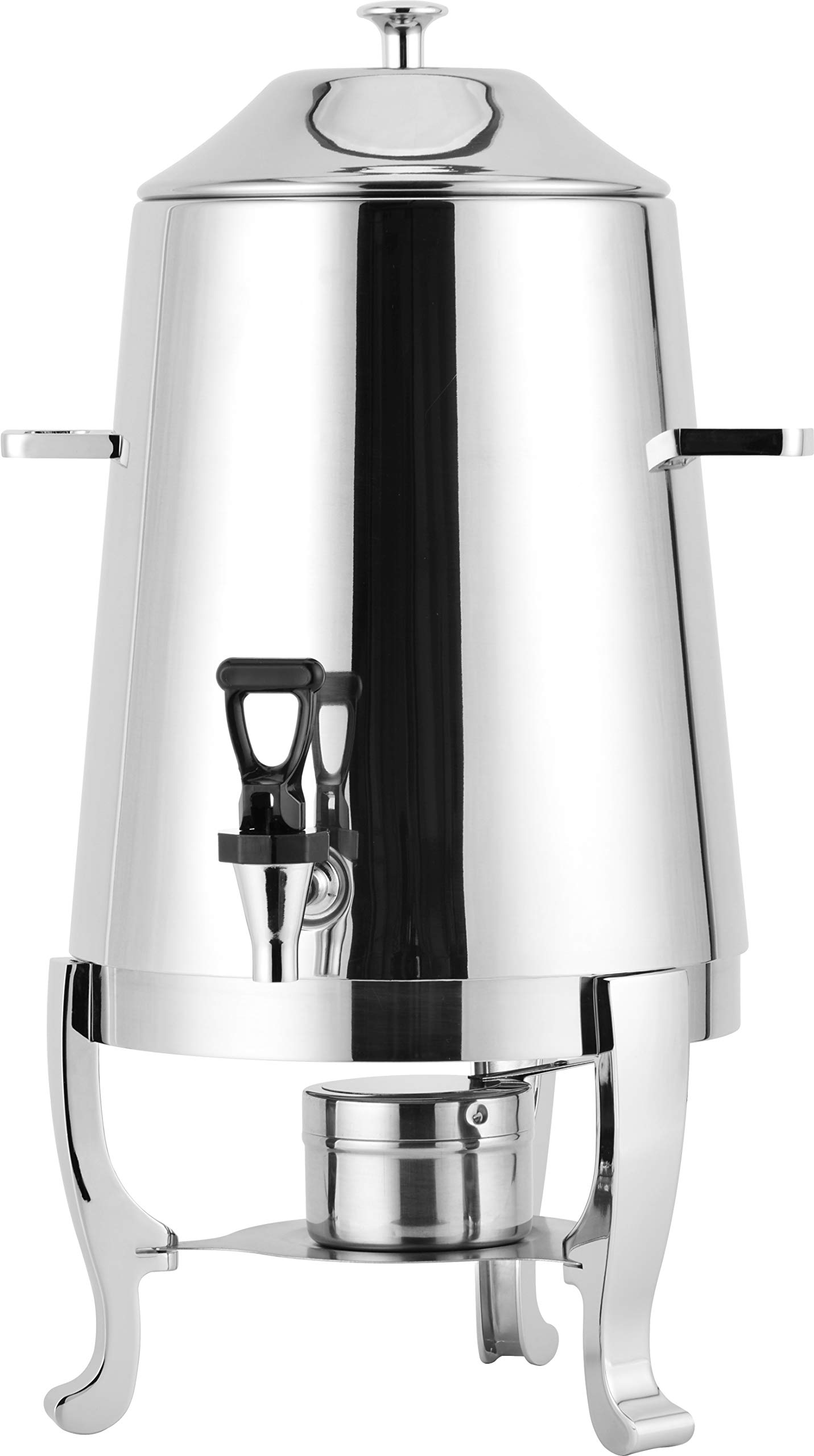 Premium 3 Gallon Stainless Steel Hot Beverage Dispenser with Chrome Accents - 48 Cup Capacity for Coffee, Tea & Hot Chocolate - Ideal for Catering, Parties, Offices & Events