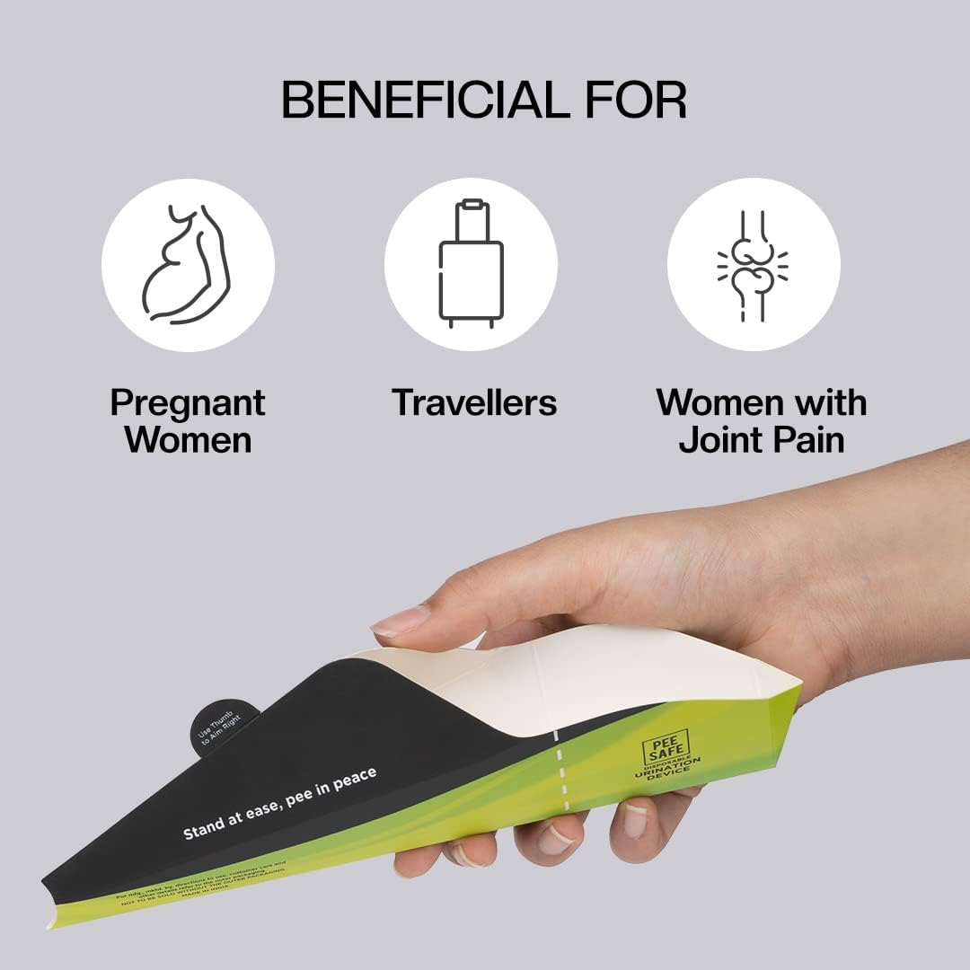 Pee Safe Foldable & Disposable Female Urination Device - 36 Pack | Portable Female Urinal for Women, Pregnant Ladies, Arthritis Patients & Travelers | Compact & Hygienic | Reduces UTI Risk | Perfect for Camping, Hiking, Road Trips & Public Restrooms