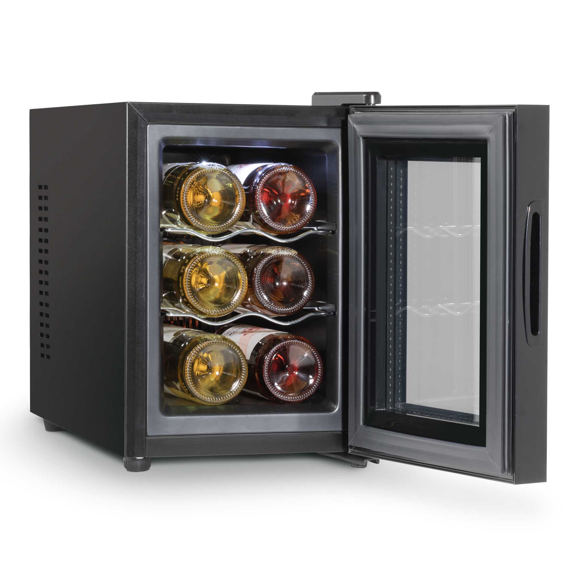 Baridi 6 Bottle Thermoelectric Wine Cooler with Touch Controls - Compact Tabletop Design (5-18°C Temperature Range) | Perfect for Home Bars, Kitchen Countertops & Small Spaces
