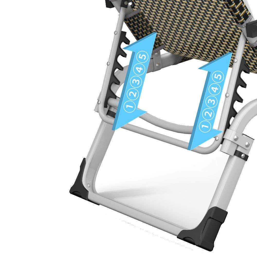 Adjustable Reclining Folding Chair - Ergonomic Office Nap Chair with 15-Position Lumbar Support, Multi-Functional Lazy Chair for Indoor/Outdoor Use - Perfect for Home Office, Balcony, Garden & Leisure Spaces