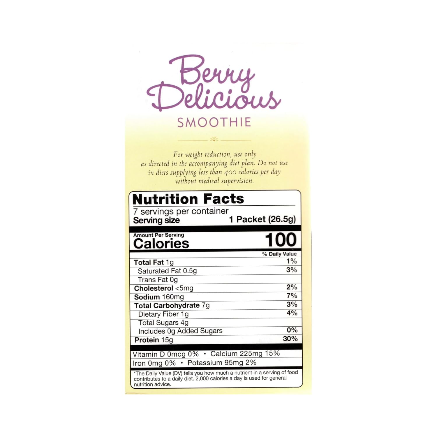 Nutmeg State Nutrition High Protein Meal Replacement Smoothie - Low Calorie, Low Fat, 15g Protein, Ideal Protein Compatible, 7 Servings (Berry Flavor) | Perfect for Weight Loss, Post-Workout Recovery & Busy Lifestyle