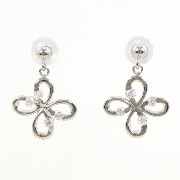 18K White Gold Diamond Earrings for Women - Elegant Dangle Earrings with Real Diamonds - Perfect for Weddings, Anniversaries & Special Occasions