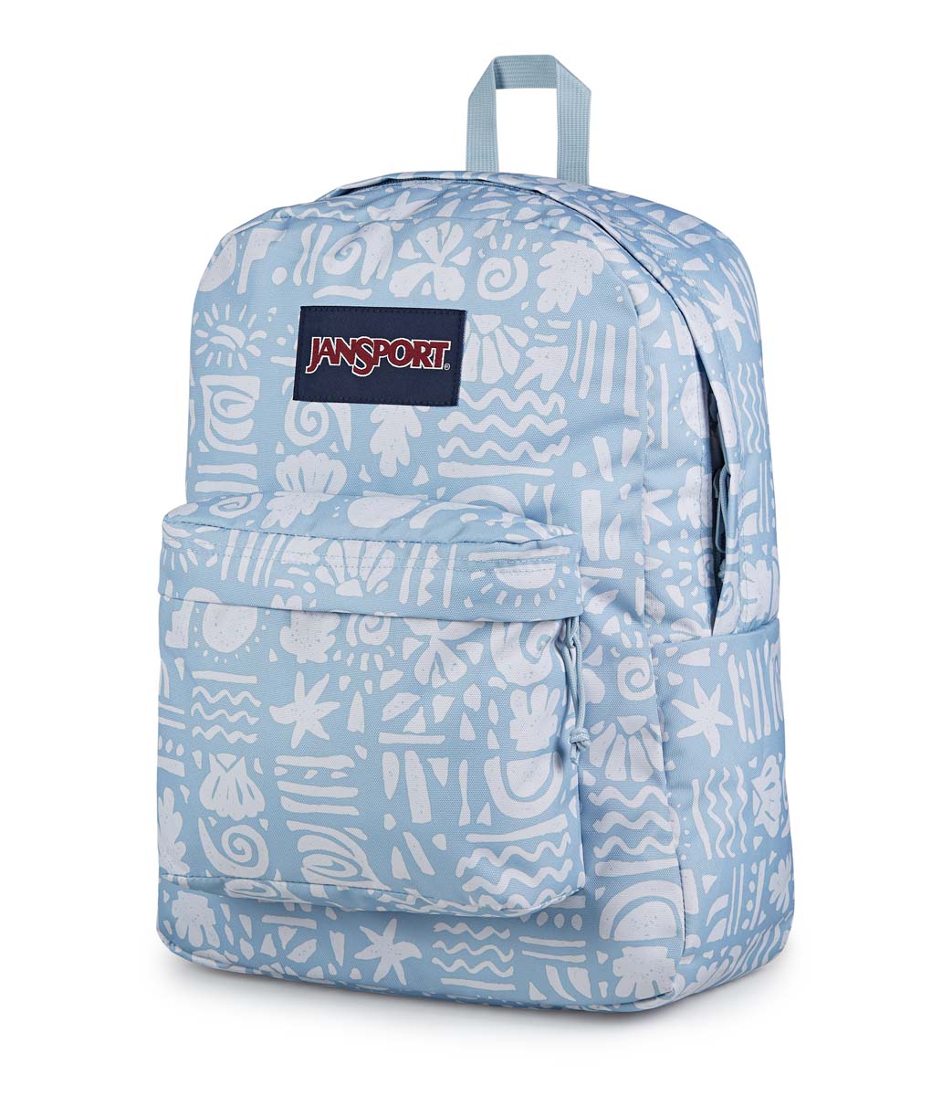 JanSport SuperBreak Plus Backpack - Lightweight Durable School & Travel Backpack with Laptop Sleeve - Perfect for College, Work & Outdoor Adventures - Coastal Curiosities Design