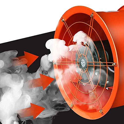 INTSUPERMAI 12 Inch Explosion-Proof Axial Fan - 220V 1400RPM Industrial Ventilation Fan, Wall Mounted Tube Axial Flow Fan for Kitchen, Warehouse, Workshop, and Commercial Exhaust Systems
